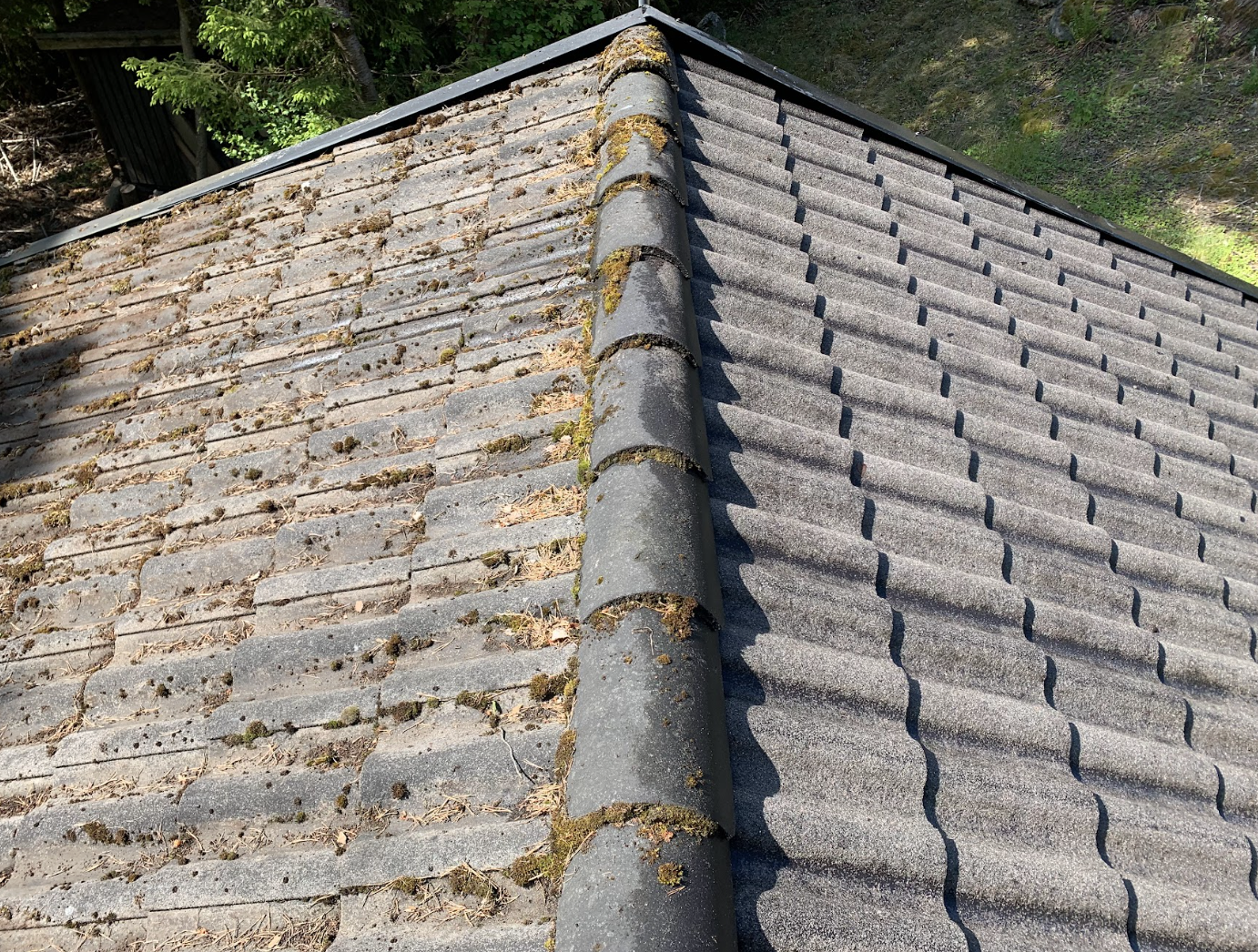 Taktvätt före rengöring